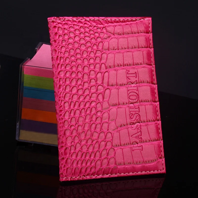 

Wholesale custom fashion casual passport cover crocodile multi-color travel passport wallet clutch sublimation passport cover