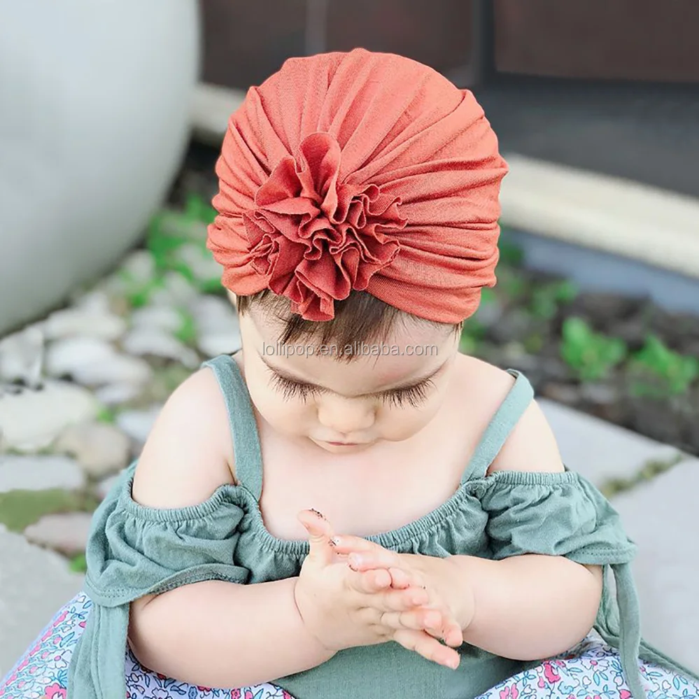 Turbante Bebe Baby Nylon Big Bow Turbante Sombreros India Be