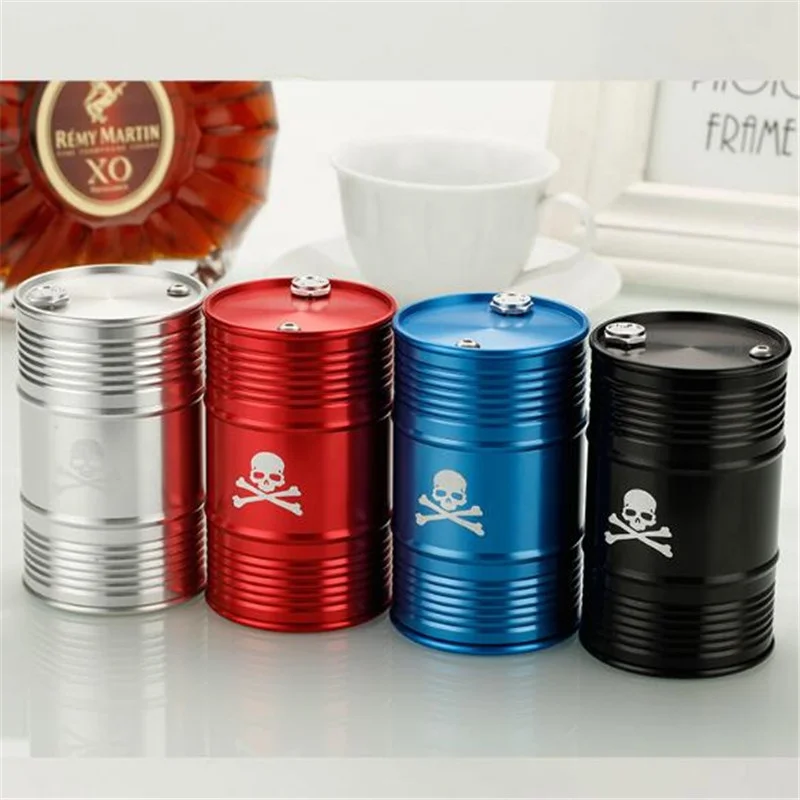 

Aluminum Alloy Round Rotatable Ashtray, Black/red/sliver/blue