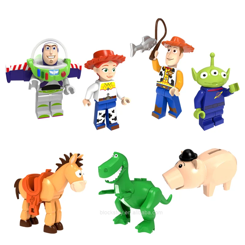 

Building Blocks Pumping Toy Story Cartoon Jessie Buzz Roundup Action Figures Dolls For Children Toys Gift PG8222