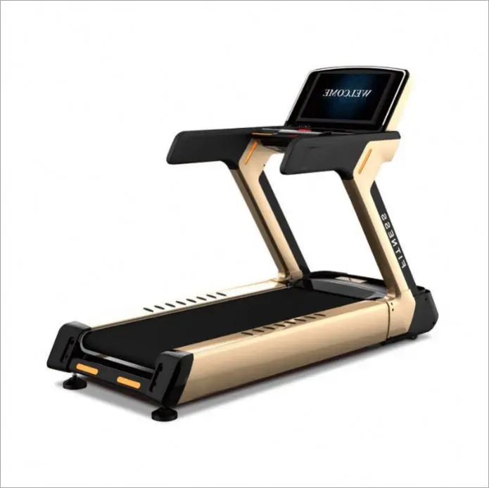 

2021 New Arrive Hot Sale Treadmill Fitness Equipment commercial indoor gym machine Running machine gym use touch screen, Yellow