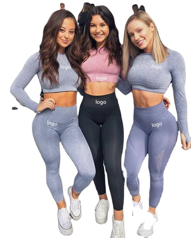

77FITNESS 2 Piece Set Women Seamless Fashion Suit Womens With Gym Sportswear Active Wear Sets Fitness Gym Yoga Clothes, Accept customzied color