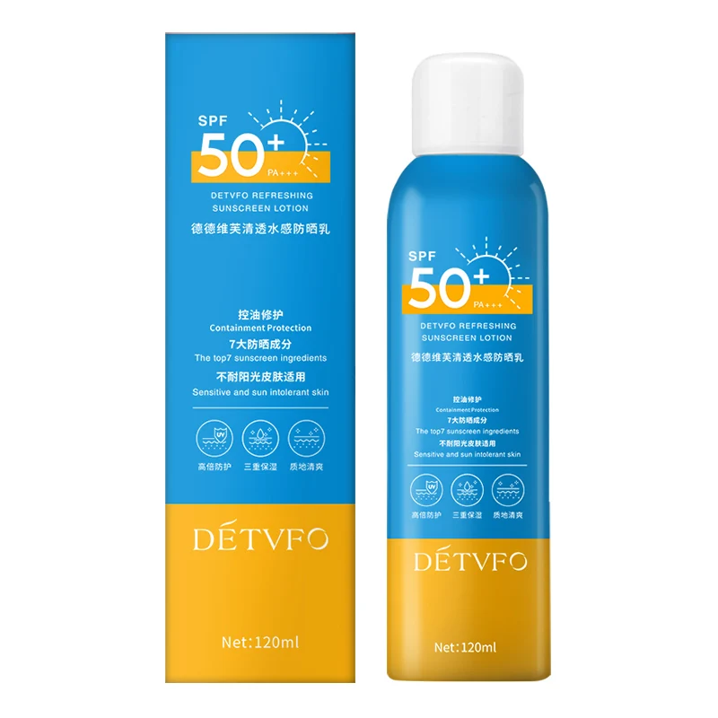 

OEM Facial Mist Sunscreen Private Label Face Skin Care Whitening Sunblock Spray Anti-UV Spf50