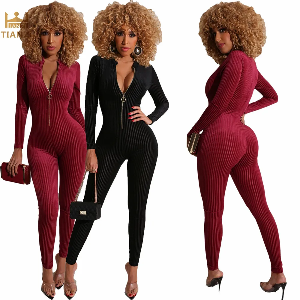 LG3048 women modern long sleeve bandage long romper jumpsuit