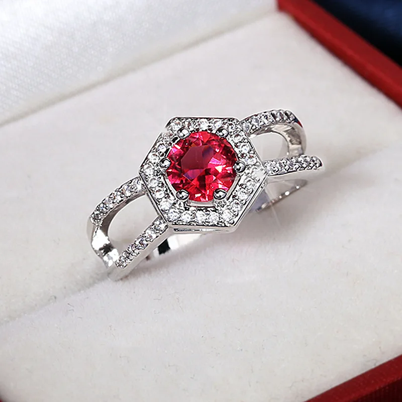 

Fashion Jewelry KYRA0980 Platinum Plated 3A Zircon wedding rings silver women