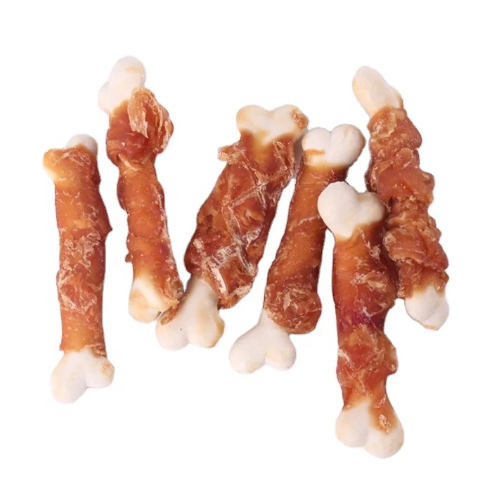 

Hot sale natural chicken wrapped bone pet food and dog treats, Natural color