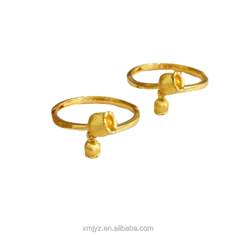 

Certified In Stock Wholesale 5G Gold New Ring Pure Gold 999 Ring Women's Fashion All-Match 24K Pure Gold Geometric Ring