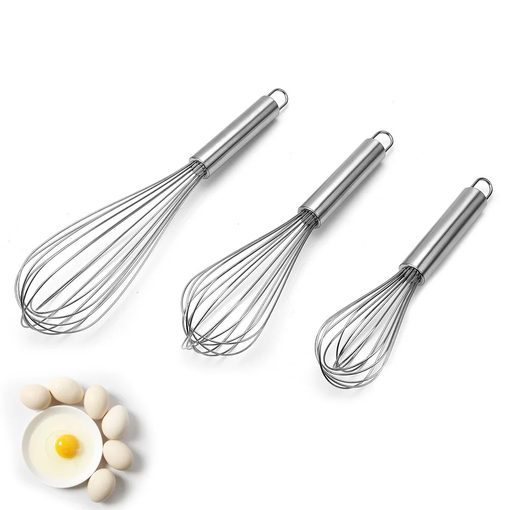 

Stainless Steel Manual Egg Whisk Metal Balloon Shape Baking Cooking Wire Whisk Egg Hand Whisk For Kitchen