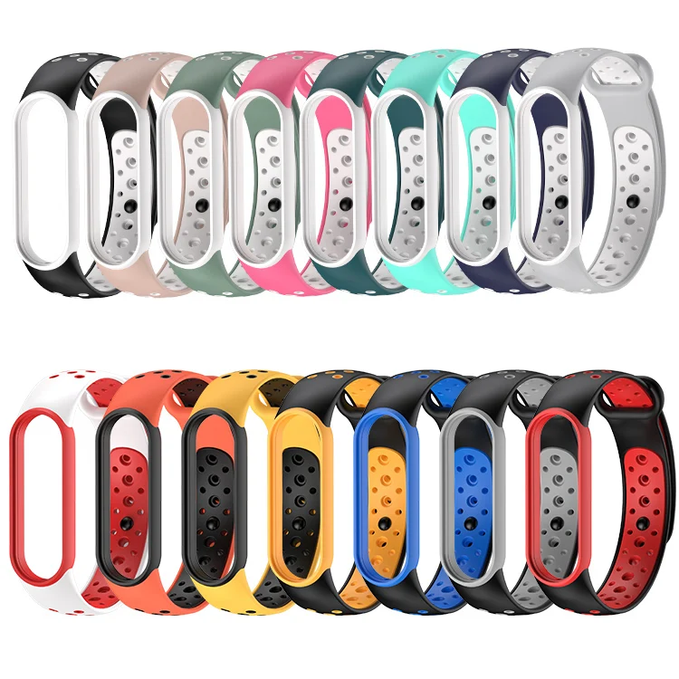 

Boorui Silicone sport Strap For Xiaomi Mi band 6 5 leisure Bracelet mi band 6 strap