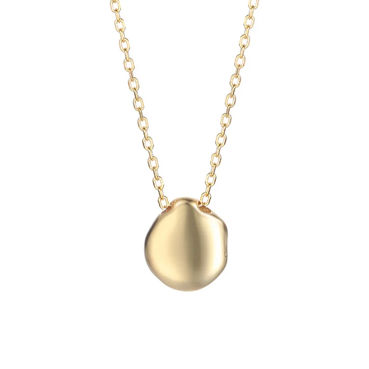 

Fashion simple women jewerly 2021 snake chain 925 sterling silver lady circle been pendant necklace