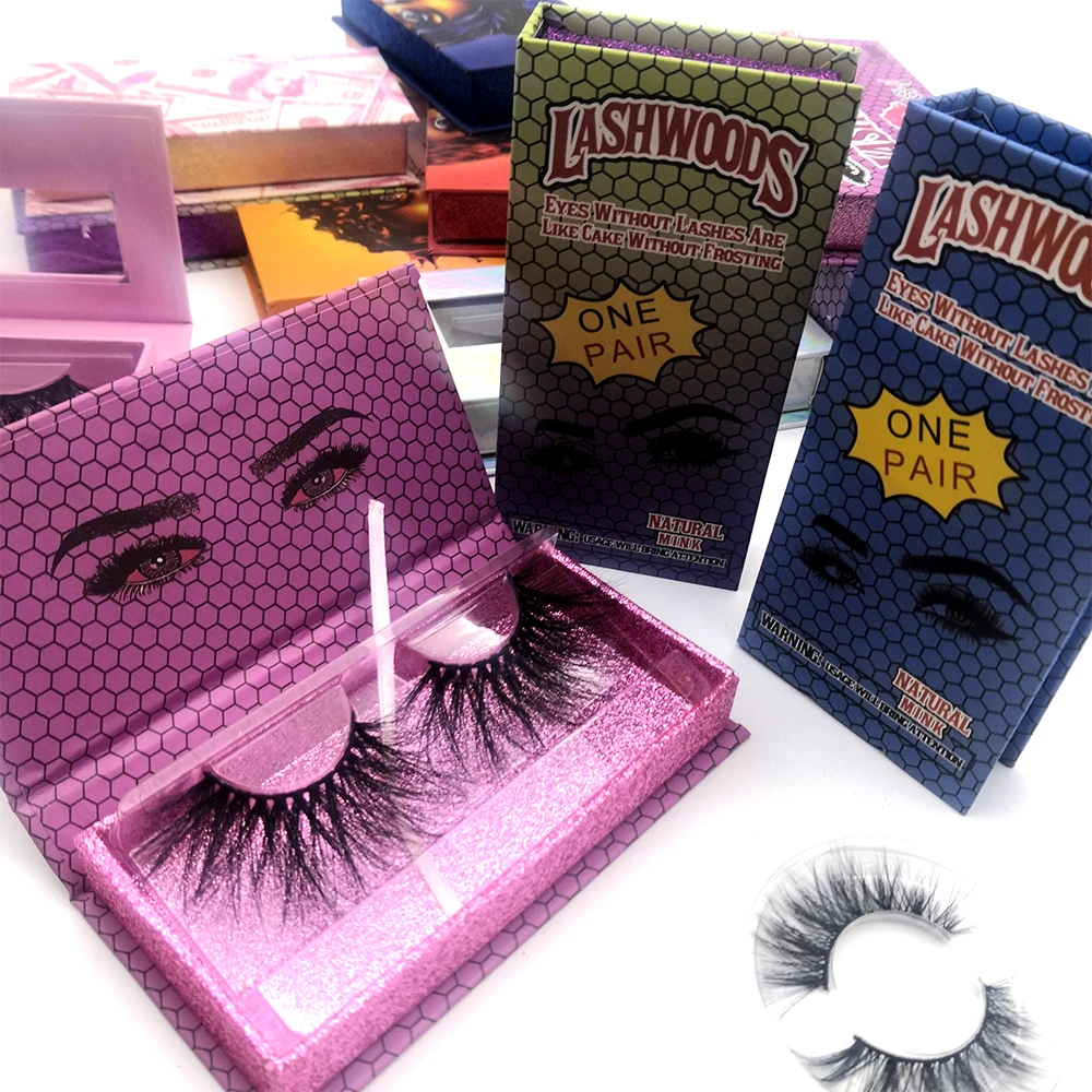 

25mm 30mm 100% Real Mink Fur False Eyelashes Wholesale With Case