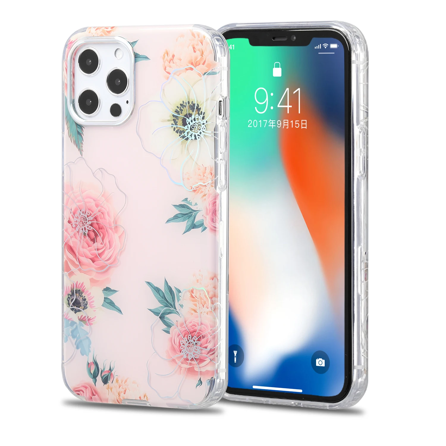 

wholesale waterproof TPU floral pattern ultra-thin mobile phone case is suitable for iPhone 11/12 pro max