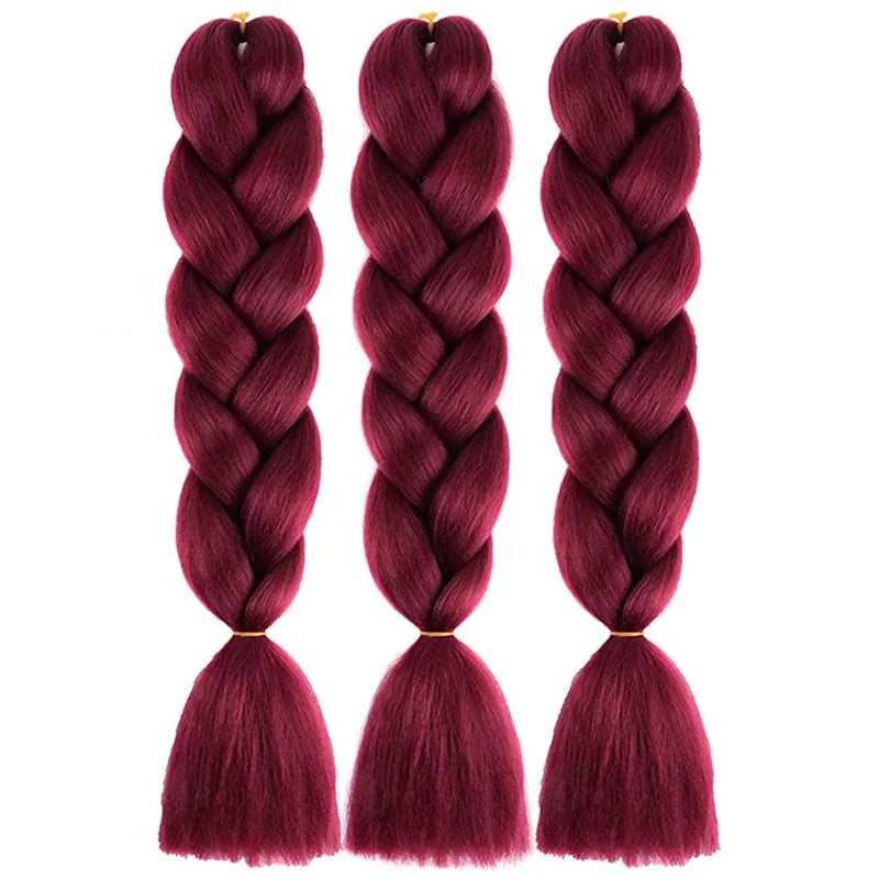 

Wholesale African Women Hair Attachment For Braids 80 colors 24 inches 100g ombre color Jumbo Braid hair braid extention