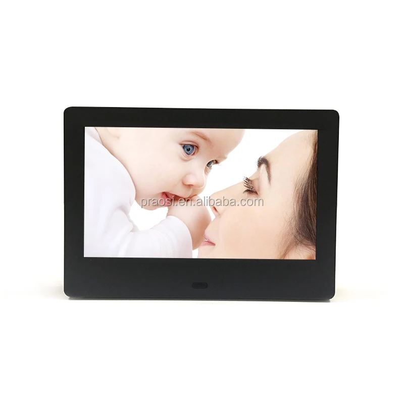 

Professional Wall Mounted motion sensor High Resolution 800*480 7 Inch autoplay video music digital photo frame, Black/white 7 inch digital photo/picture frame
