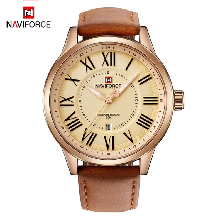 

NAVIFORCE Fashion Brand Mens Watches Top Brand Luxury Quartz Watch Men 24 hour Week Date Sport Wrist Watch Male Waterproof Clock, Picture