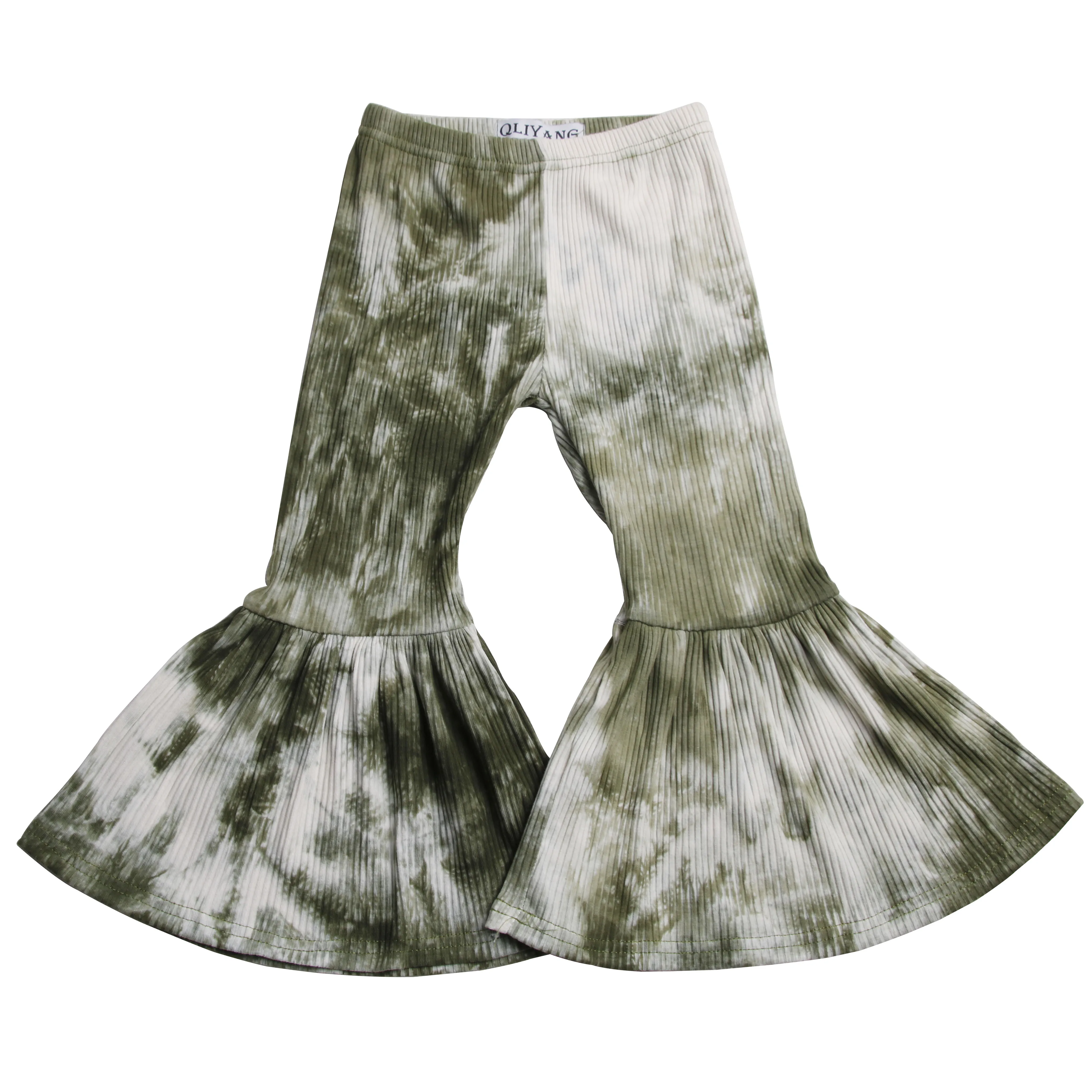 

Children Girls Long Pants Fall Winter Tie Dye Cotton Baby Bell Bottom Pants