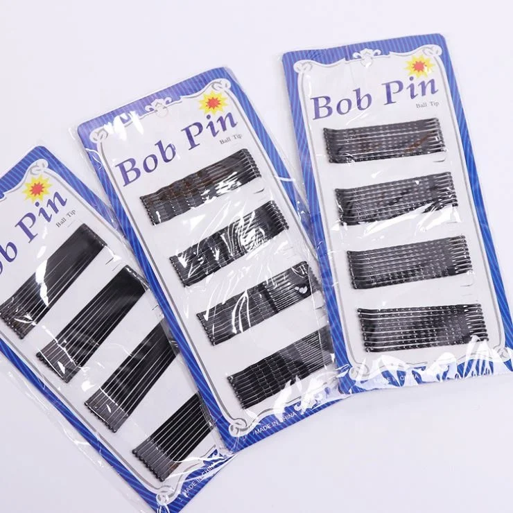 

Black simple Bob pin bridal crystal paved letter jewelry wholesale hair pin