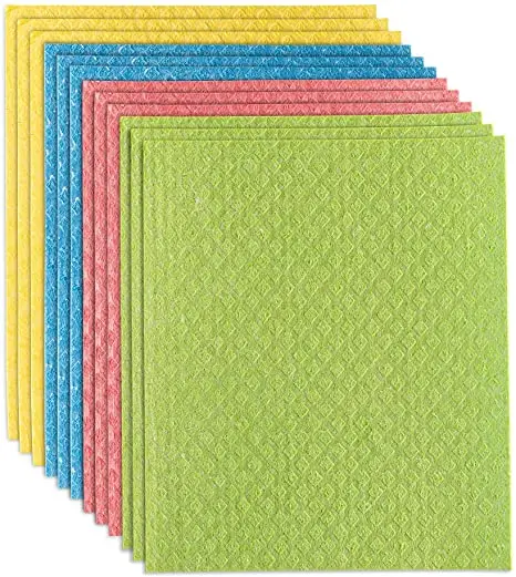 

BCS BSCI ISO9001 Swedish Dishcloth Cellulose Cotton Dish Sponge Cloth, Yellow, blue, pink, green etc.