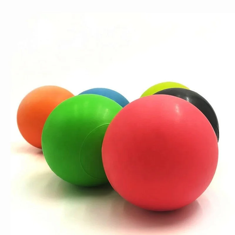 

TY 1PC Fascia Ball Lacrosse Muscle Relaxation Exercise Sports Fitness Yoga Peanut Massage Ball Trigger Point Stress Pain Relief, Black,pink,blue,orange