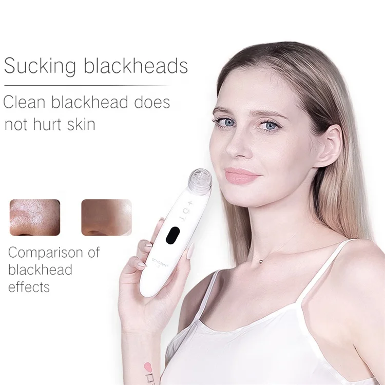 

Visible Vacuum Blackhead Remover Pink Black Waterproof White USB OEM Head Power Battery Cable Charging Rechargeable Plastic