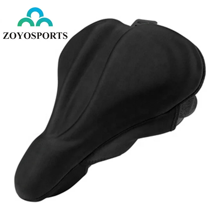 

ZOYOSPORTS Sponge Anti-Slip Big Size Bicycle Cushion Cover Cycling Seat Cover Breathable Soft Hollow MTB Road Bike saddle cover, Black or as your request