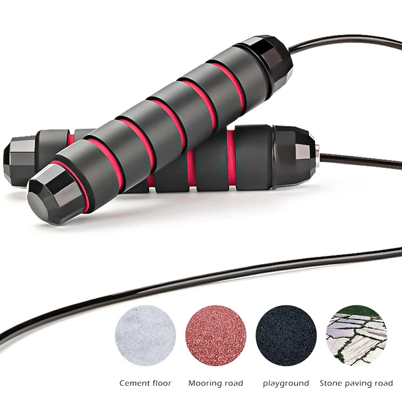 

Wholesale Portable fitness exercise weighted jump rope home gym workout Speed Skipping Jump Rope
