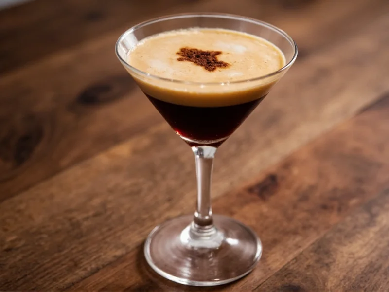 Perfect homemade espresso martini in a chilled coupe glass