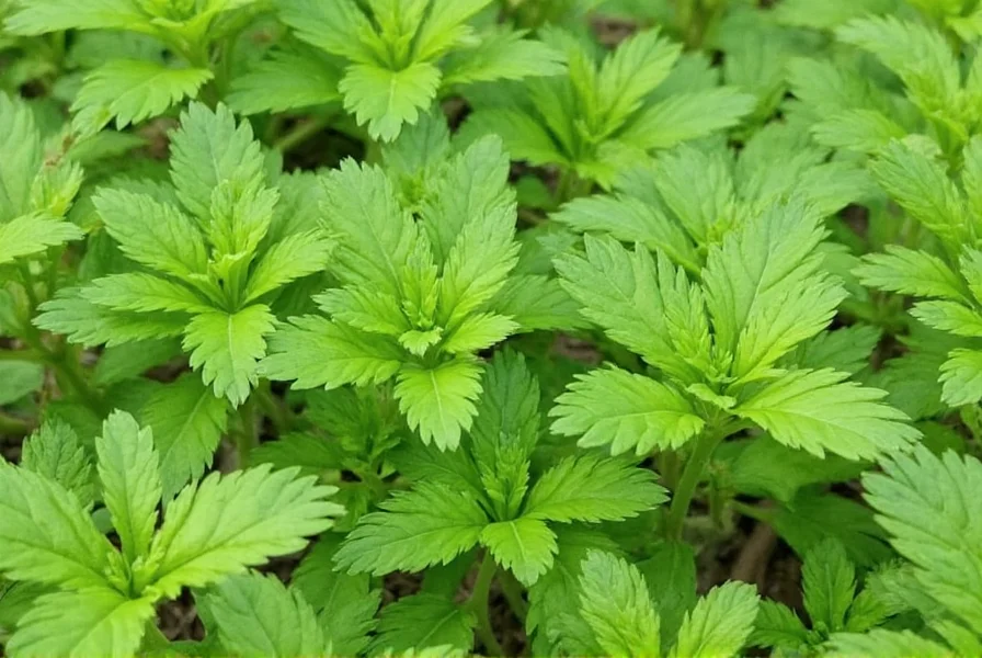 Mature coriander plants showing healthy leaves before bolting stage