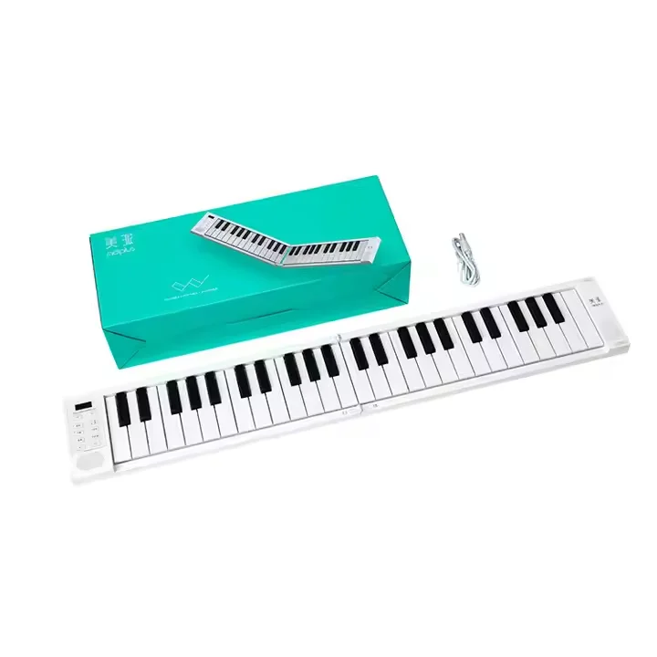 Midiplus Vboard 49 Keys Portable Professional Plastic Folding MIDI Keyboard Controller Kids Adults Musical Instrument Acrylic