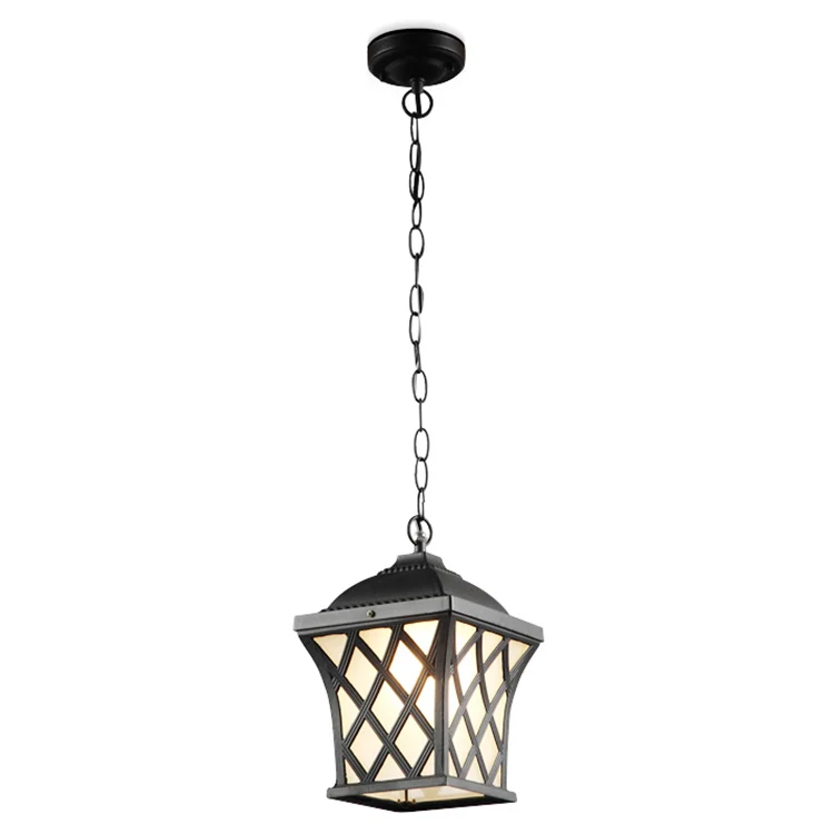 Factory Price antique european style outdoor pendant lighting hanging E27 glass aluminum garden light