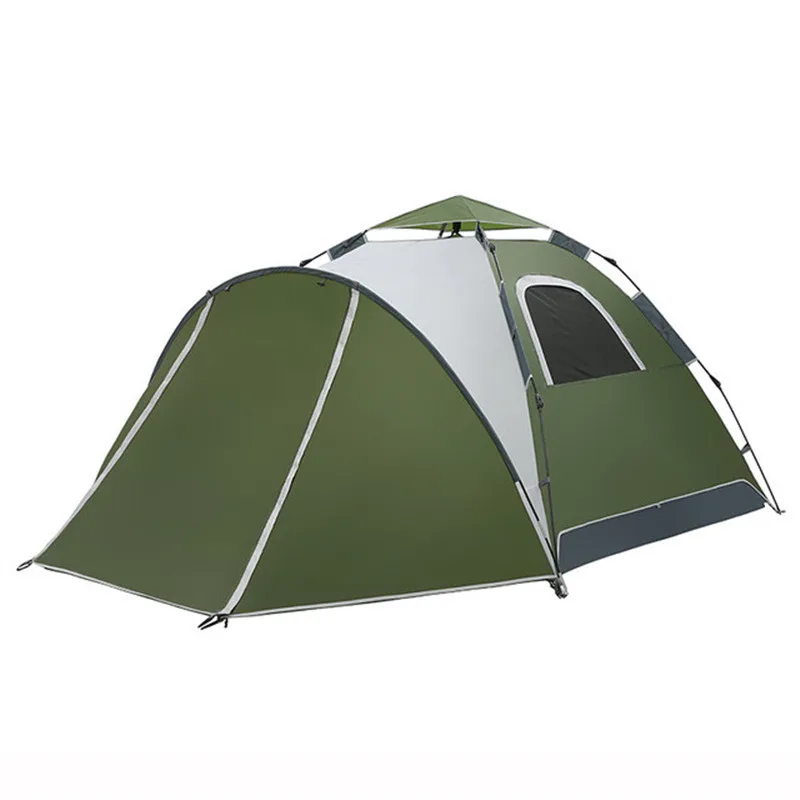 

outdoor camping tent with one room one hall waterproof double layer 3-4 person use instant open eco-frinedly materials, Customized