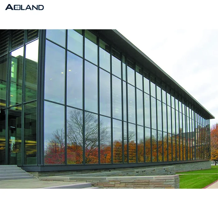 
Aluminum glass curtain wall with System Design Fabrication for building Exterior 