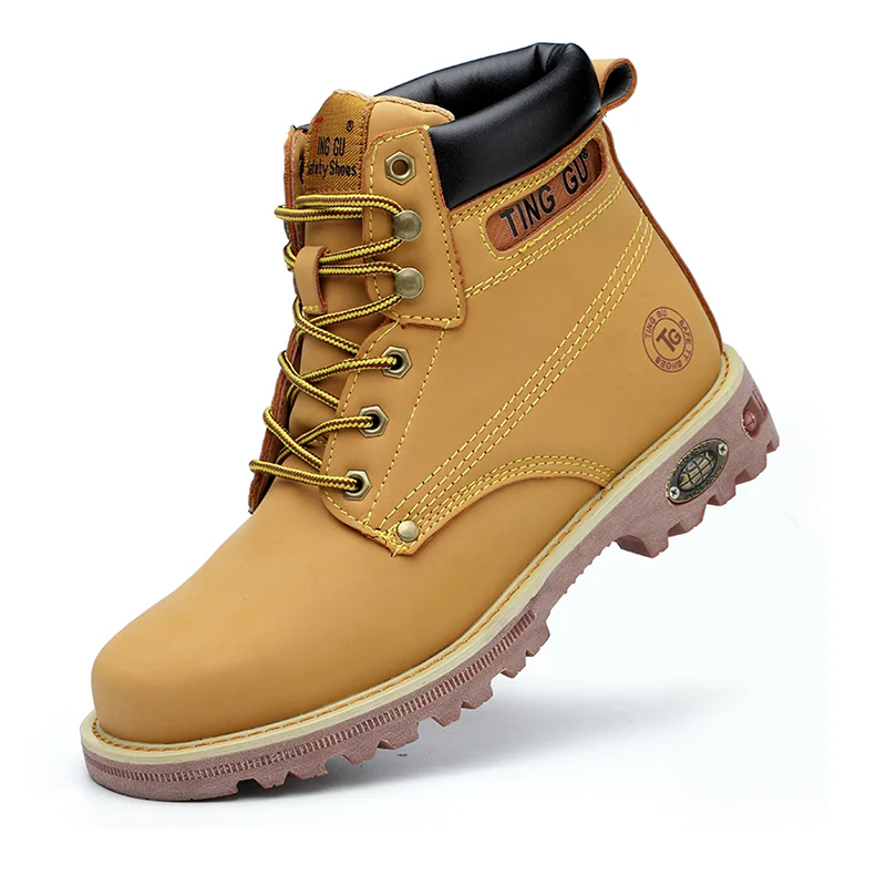 

British Style Tooling Shoes Casual Outdoor Climbing Martin Boots High-top Steel Toe Safety Boots