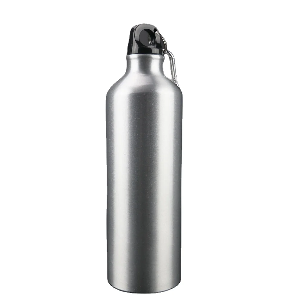 

factory wholesale high quality 400/500/600ml aluminium metal sports bottle with 2 covers logo custom sublimation bottle, White