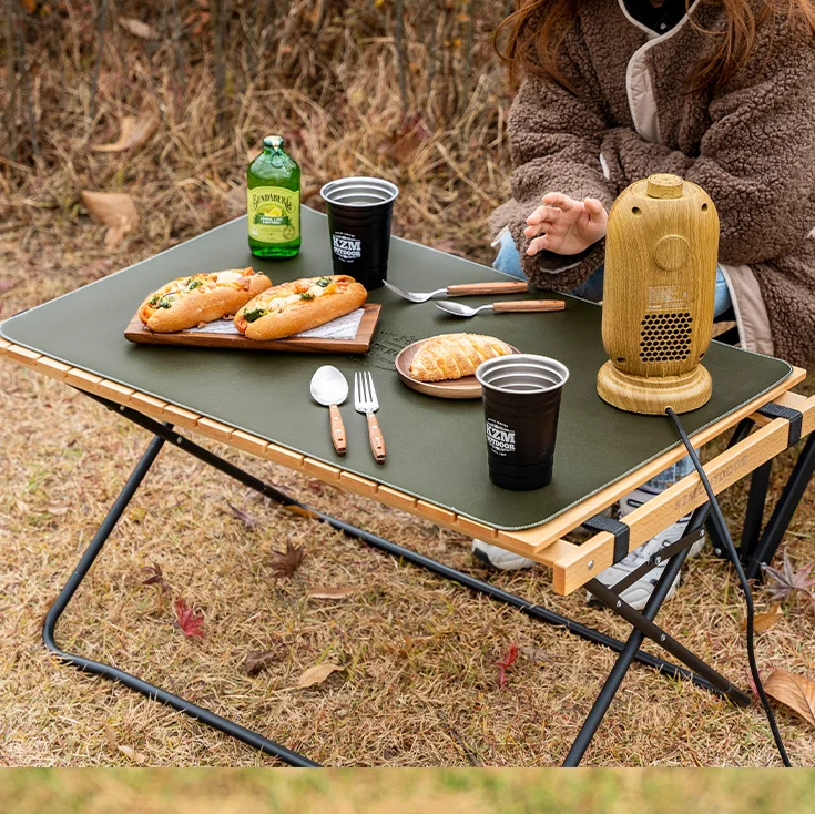 

Roll Camping Leather Table Mat Wood Floor Play Mat Placemat Desk Dinner Mats For Outdoor, Gray,taupe,coffee,deep blue,white marble,black marble