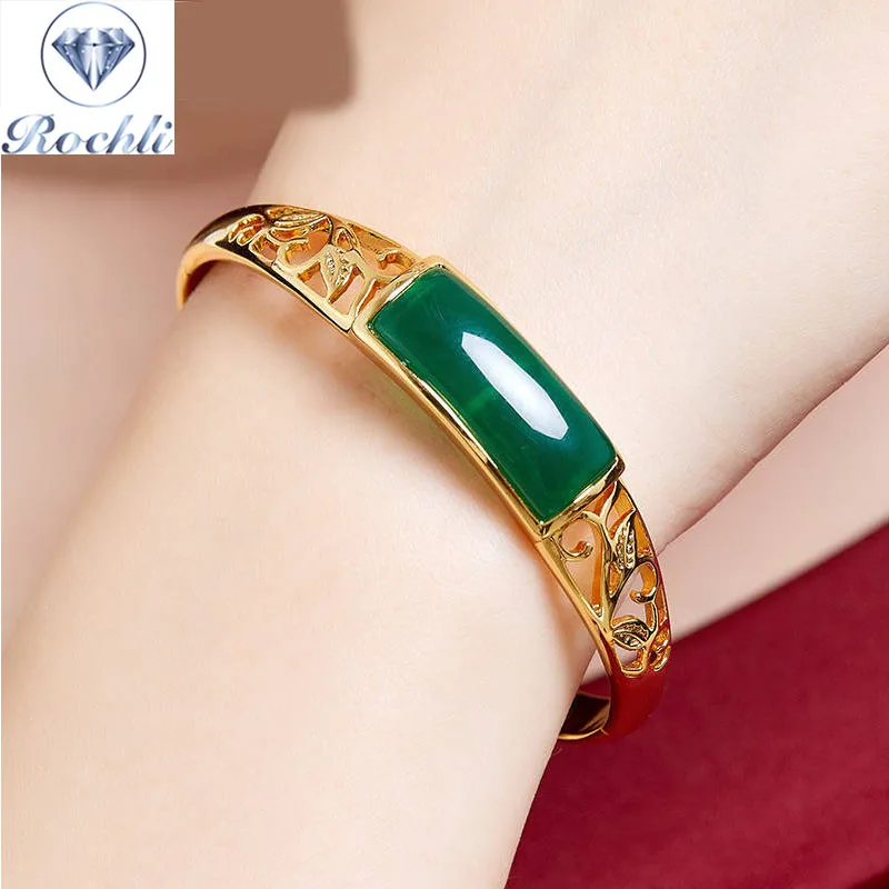 

Women's gold-plated jewelry malay jade bracelet