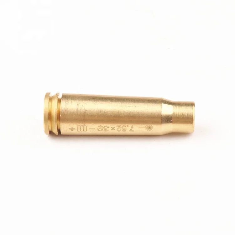 

LUGER 7.62X39 Caliber Cartridge Tactical Red laser Pointer and Infrared Laser Bore Sight, Golden