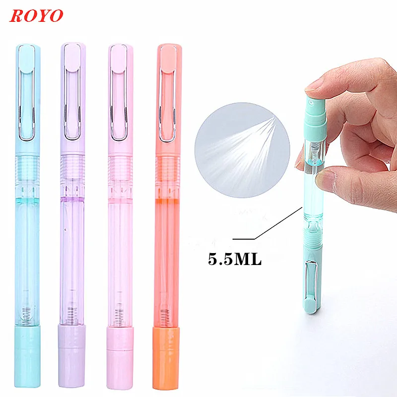 

Spray Disinfection Plastic Gel Pen Metal With Custom Perfume Bottle Pen Liquid Hand Soap Mosquito Repellent Pen Sprayer, 4 colors and custom