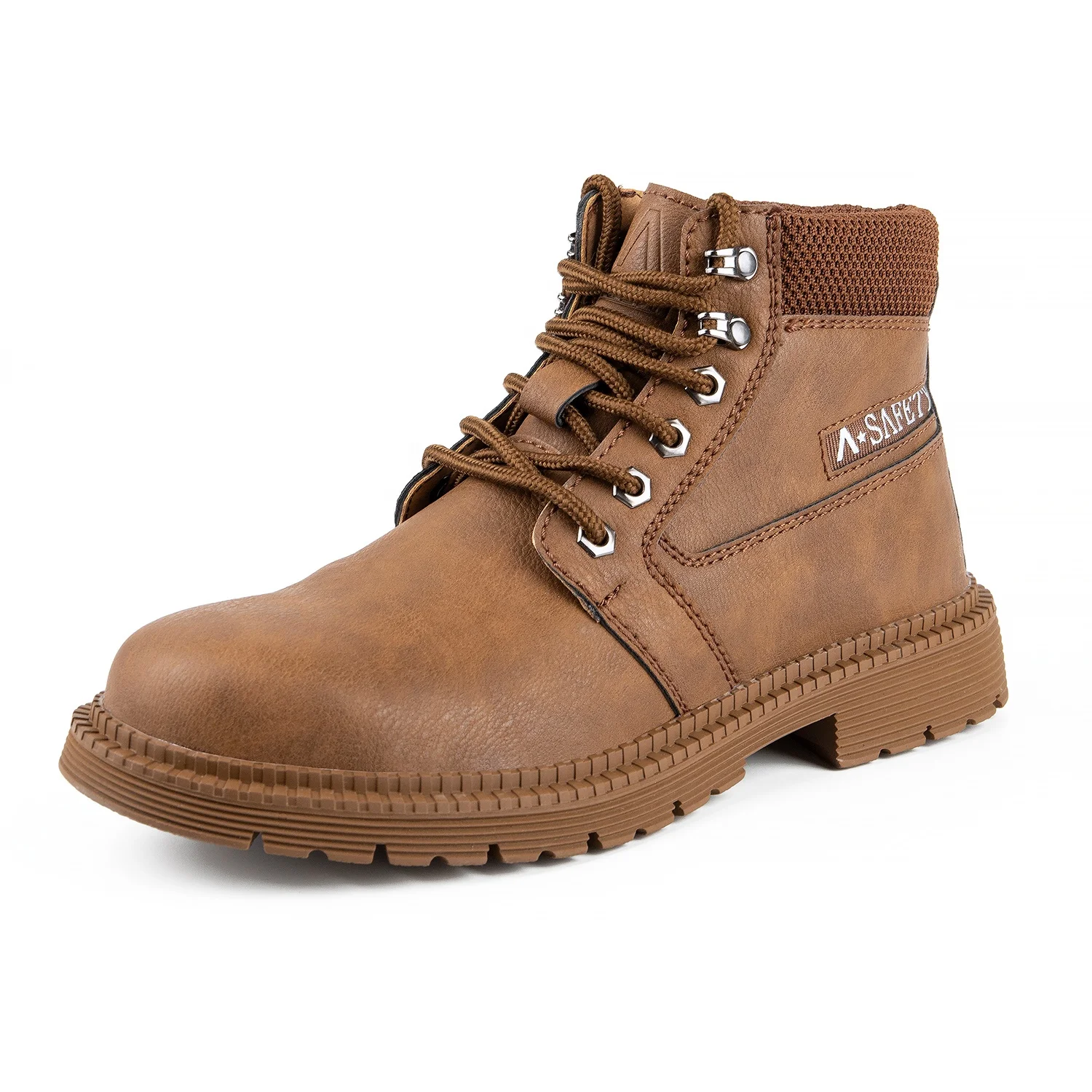

Dropshipping service hot sale construction lightweight mid cut leather steel toe industrial shoes men's red wing safety boots