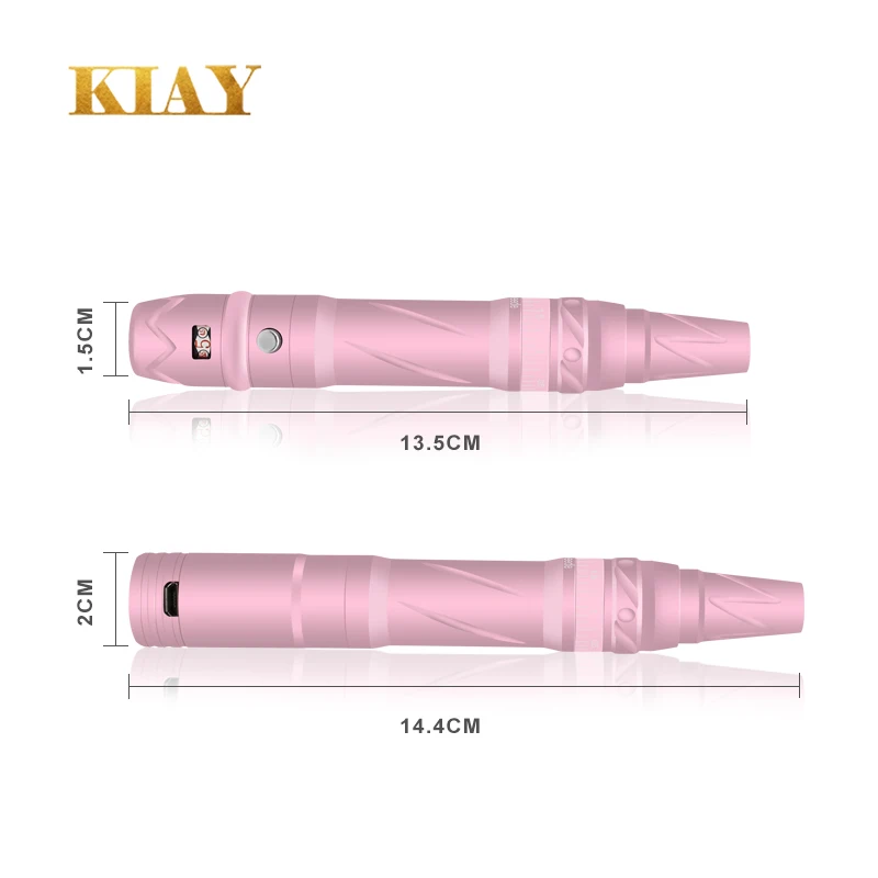 

Rechargeable Eyebrow Tattoo Machine Tattoo Pen Permanent Makeup Wireless Tattoo Gun Stainless Steel with Battery Electric 5V 2A, Rose gold / silver