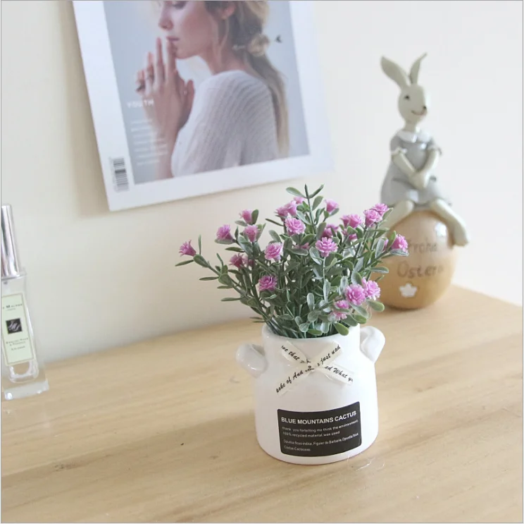 
Artificial flower small bonsai suit ceramic desk coffee shop decoration 