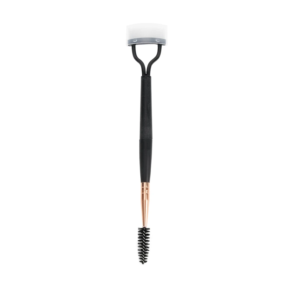 Professional Double-Head Eyelash Comb Brush Lash Separator Tool New Model with Black Mascara Silicone Material for Makeup