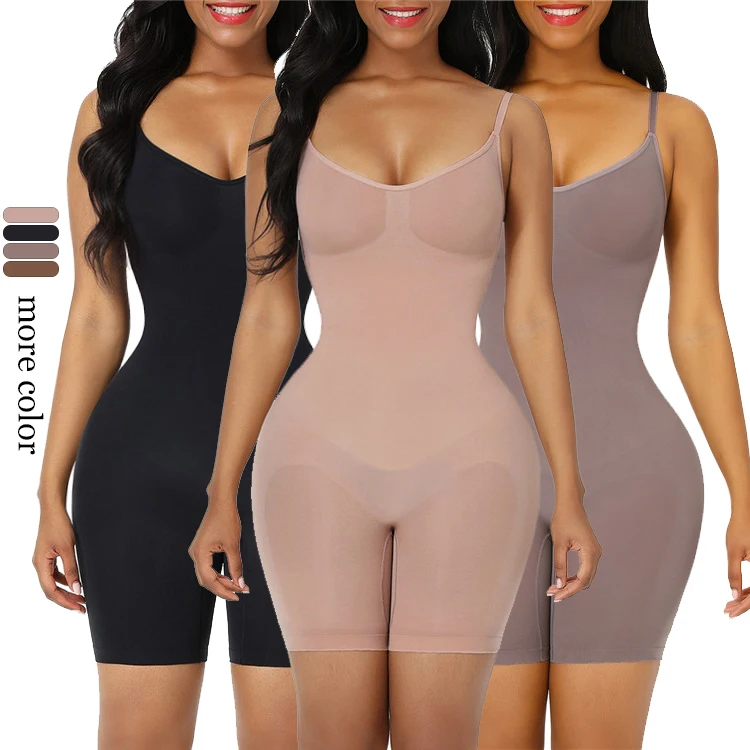 

Wholesale Elasticity Knit High Waist Tummy Control Full Body Shaper Women Slimming Seamless Shapewear, Nude,black