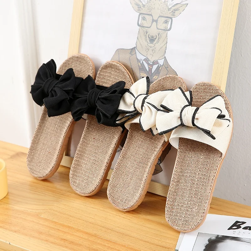 

2022 New Women Shoes Ladies Slipper Womem's Bowknot Upper Flat Sandals, Picture