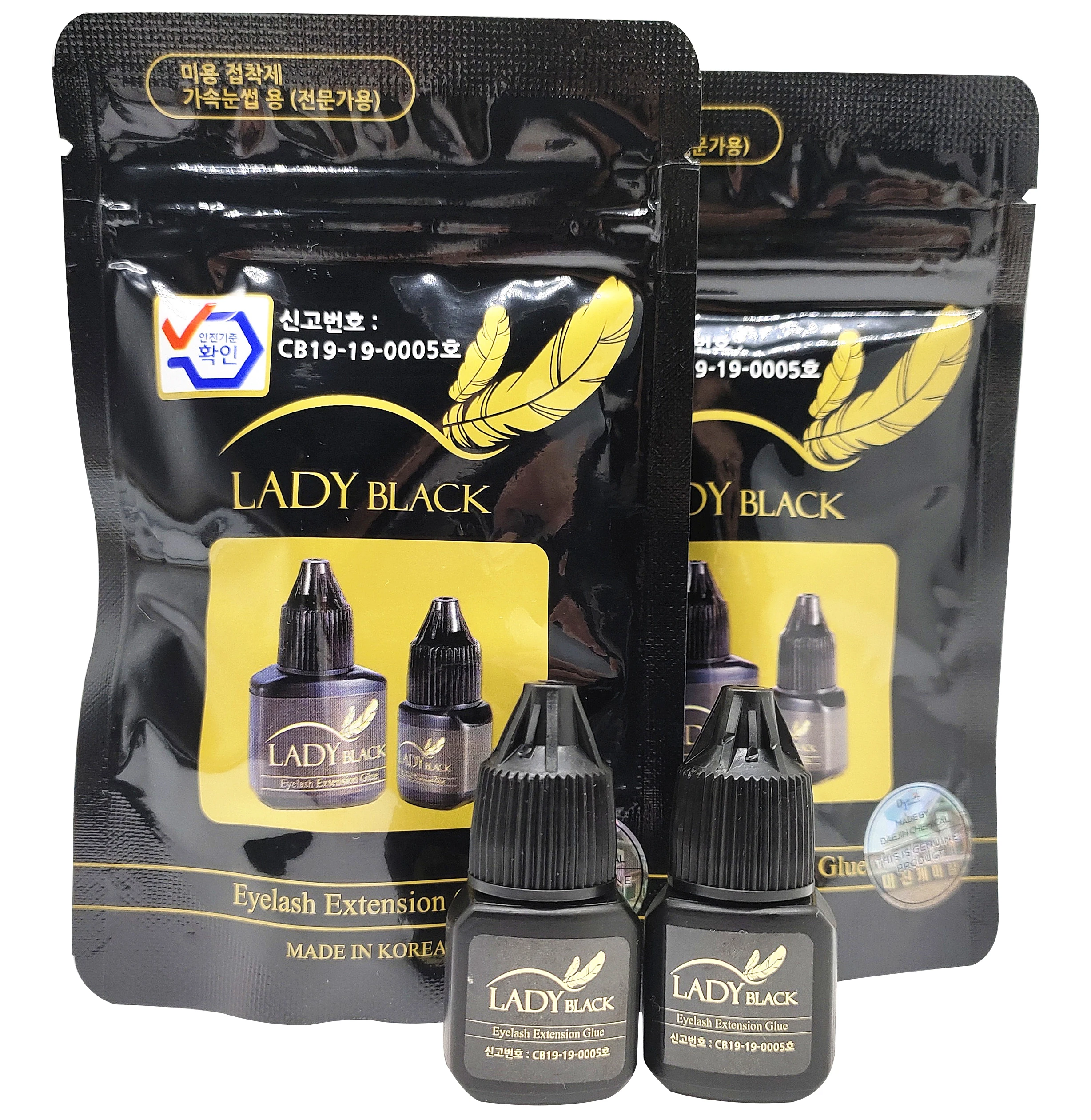 

lavabeauty  Low Irritating Korea Eyelash Extension black lady Glue Wholesale Original 2-3s drying lady black glue lash glue