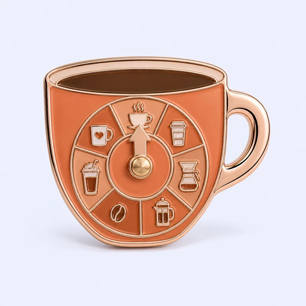 Coffee Mood Selector Spinner Pin