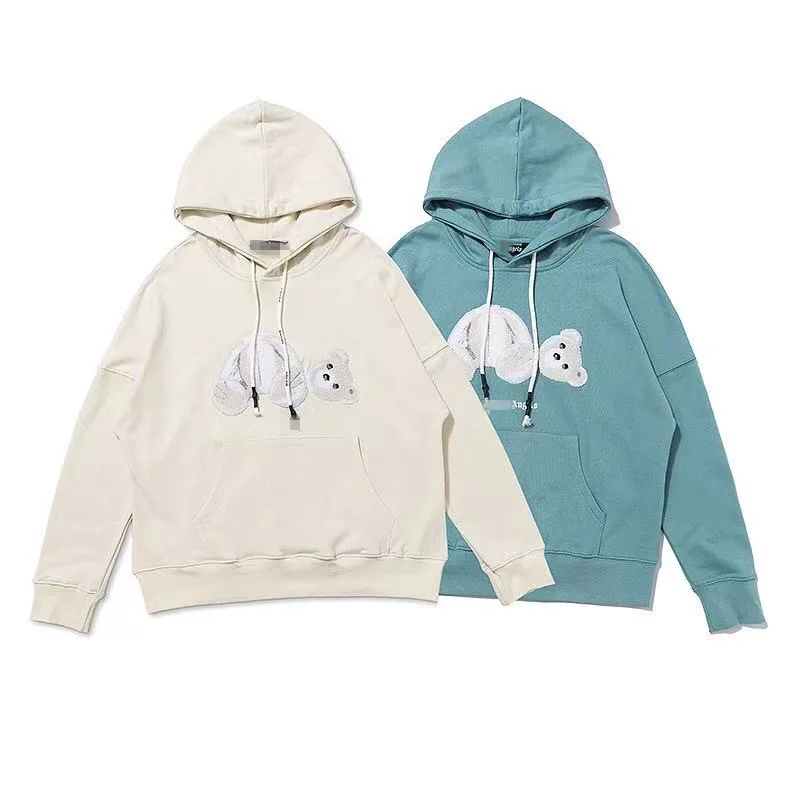 

2021 New Style Hoodies Guillotine Bear 100% Cotton Long-sleeve College Style Loose Hoodies men's pullover