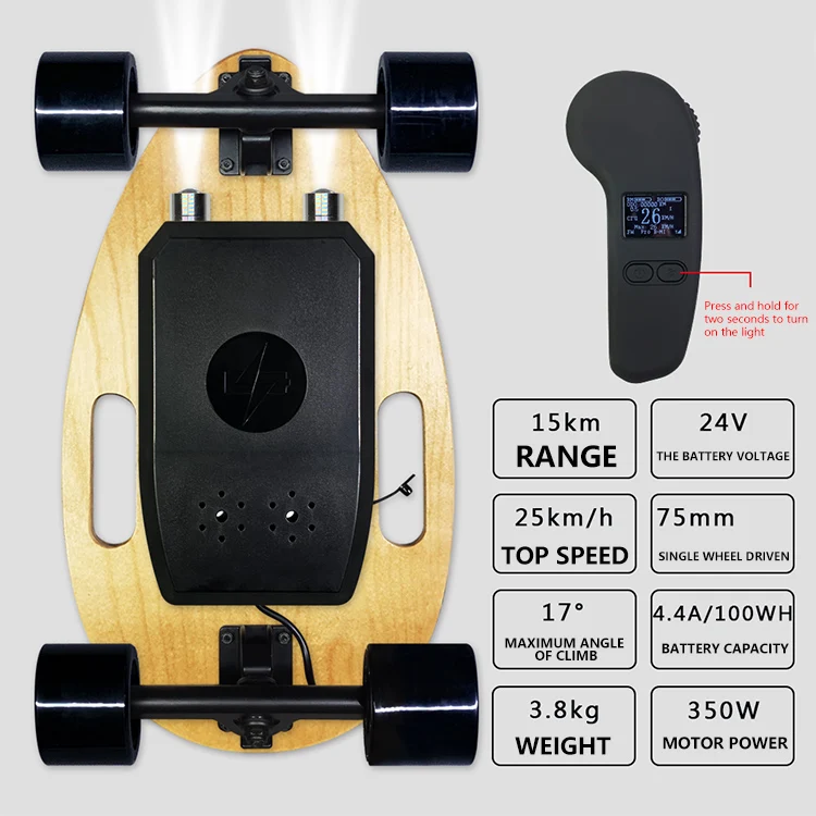 

Cheap OEM Black Mini Four Wheels Electric Skateboard for wholesaler