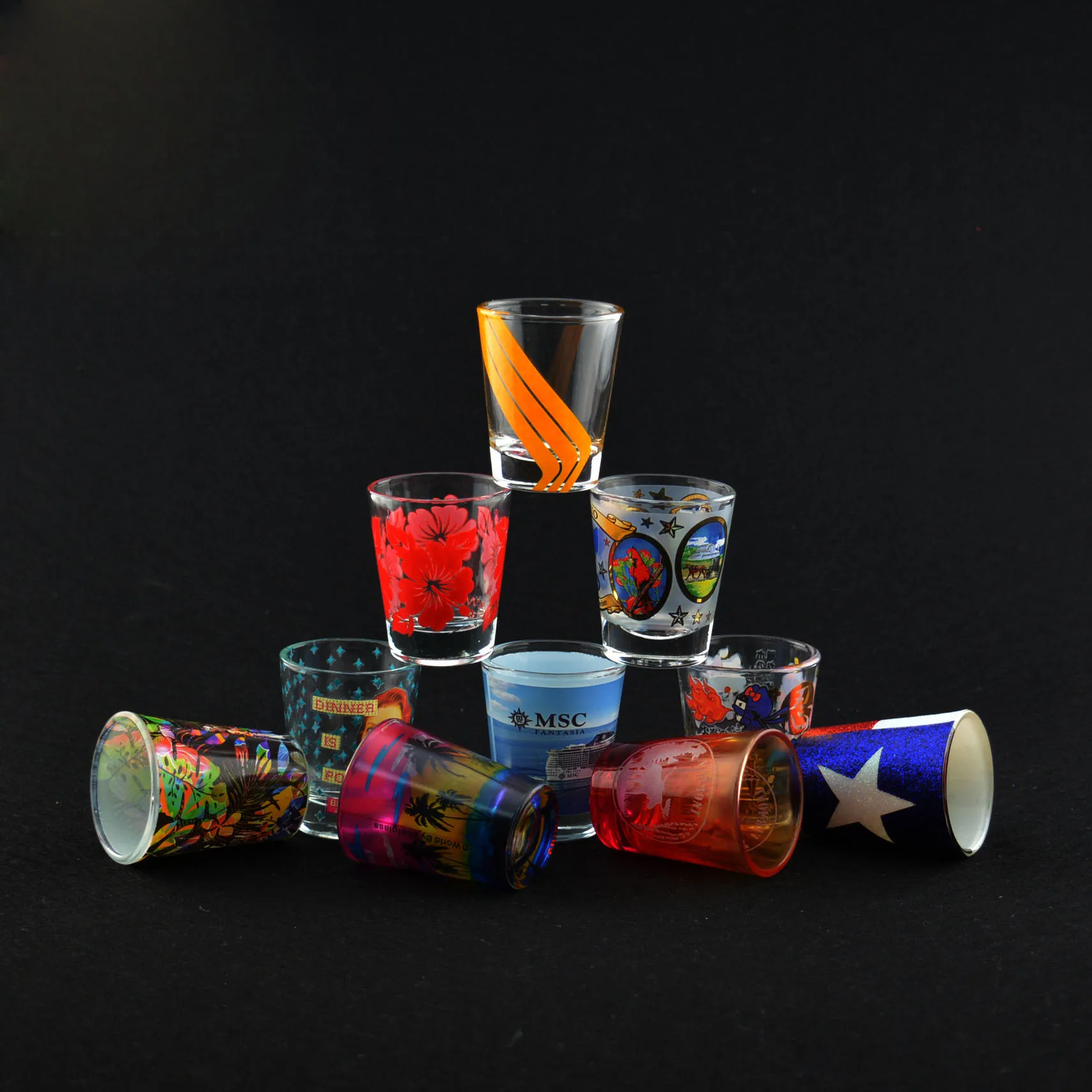 
Wholesale Blank 1.5oz 1.75oz 50ml Whiskey Shooter Shot Glasses Glass Cup Custom Shot Glasses Customized logo Acceptable 