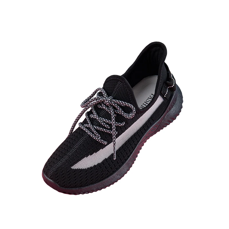 

Breathable brand running sports shoes female lady running casual shoes student coconut shoes flying weaving sneaker wholesale, Black white pink